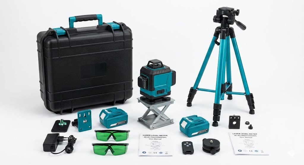4D Laserski Nivelir sa Zelenim Zrakama + Tripod + Kofer