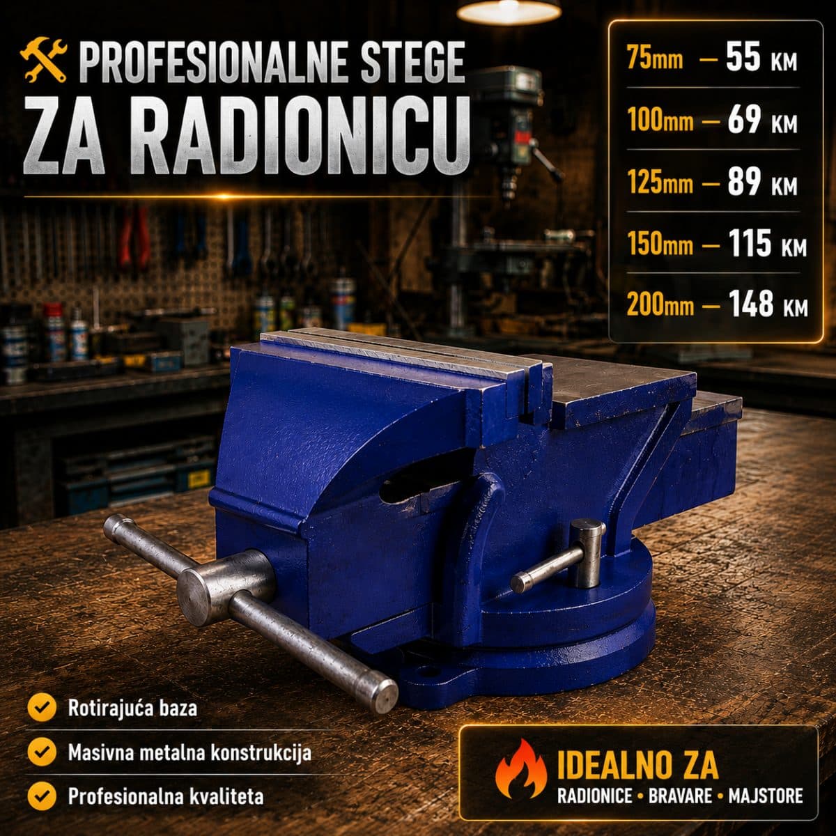 PROFESIONALNA STEGA ZA RADIONICU – MASIVNA METALNA KONSTRUKCIJA